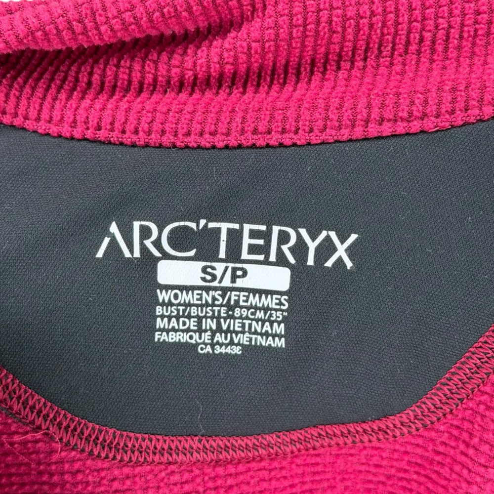ARCTERYX Rho AR Zip Neck Pink Waffle Knit Pullover Women's Small FLAWED - Picture 10 of 10